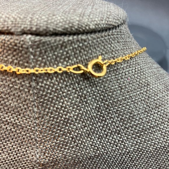 Kelly Waters Snowflake Pendant Pewter Necklace Gold Textured Delicate Chain Wint - Picture 11 of 13